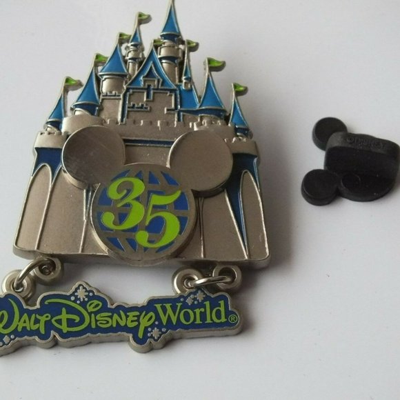 Disney Pin - Cinderella's Castle 35th Anniversary Dangle Pin from 2006 - Picture 7 of 8
